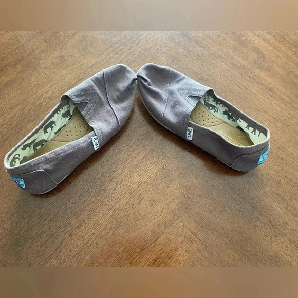 Tom’s Brown Slip On Cotton Casual Rounded Toe Shoes Women’s Size 7 EUC - Picture 5 of 7